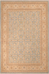 handmade Transitional Kafkaz Beige Tan Hand Knotted RECTANGLE 100% WOOL area rug 8 x 10